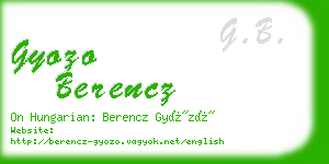 gyozo berencz business card